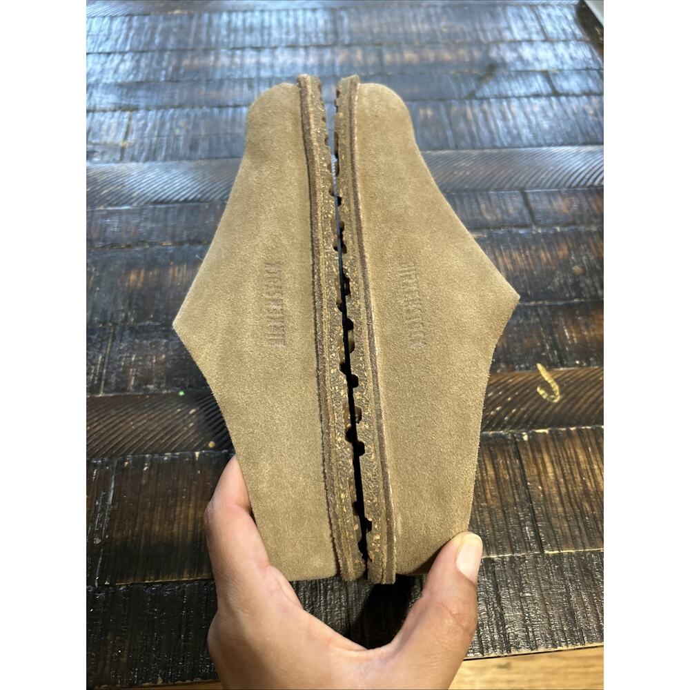Birkenstock Zermatt Premium Suede Leather Clogs Taupe Brown Size 37 US6 - Picture 6 of 7